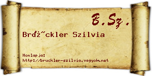 Brückler Szilvia névjegykártya