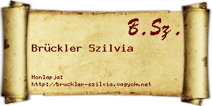 Brückler Szilvia névjegykártya